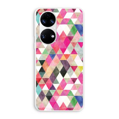 Gekleurde driehoekjes: Huawei P50 Transparant Hoesje