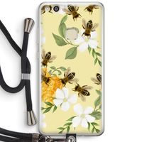 No flowers without bees: Huawei Ascend P10 Lite Transparant Hoesje met koord