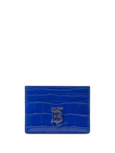 Burberry porte-cartes en cuir à effet peau de crocodile - Bleu