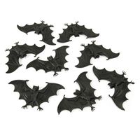 Nep vleermuizen 10 cm - zwart - 8x stuks - Horror/griezel thema decoratie dieren