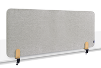 Legamaster ELEMENTS akoestisch bureauscherm 60x160cm licht grijs (klem)