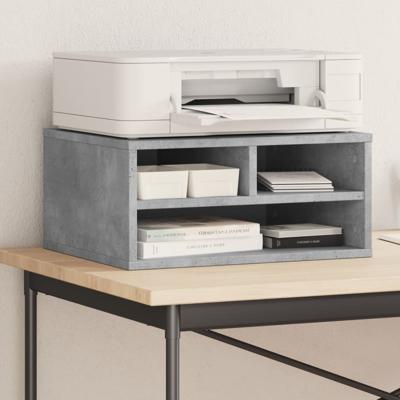 VidaXL Printerkastje 49x40x22,5 cm bewerkt hout betongrijs