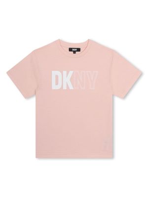 Dkny Kids t-shirt en coton à logo imprimé - Rose