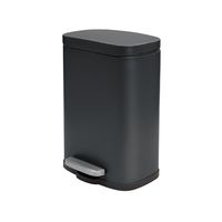 Spirella Pedaalemmer Venice - zwart - 5 liter - metaal - L21 x H30 cm - soft-close - toilet/badkamer   -