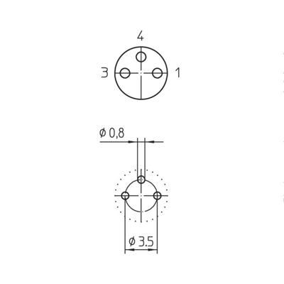 Lutronic 1220 Sensor/actuator inbouwconnector M8 Aantal polen (sensoren): 3 Bus, inbouw 1 stuk(s)