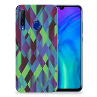 Honor 20 Lite TPU Hoesje Abstract Green Blue