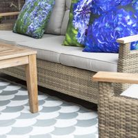 Esschert Design Buitenkleed 180x121 cm grijs en wit OC24 - thumbnail