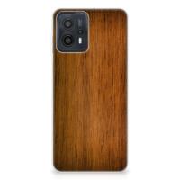 Motorola Moto G23 | G13 | Bumper Hoesje | Donker Hout
