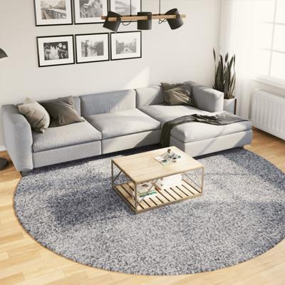 VidaXL Vloerkleed pamplona shaggy hoogpolig modern ø 280 cm blauw