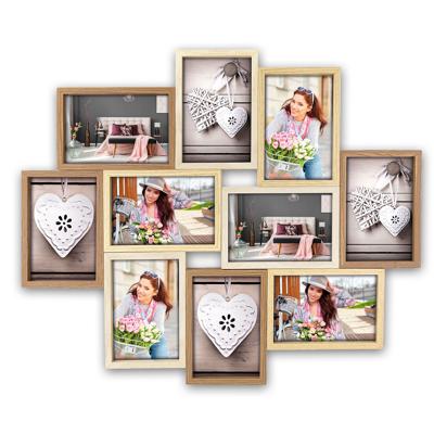 ZEP Fotolijst - houten frame - naturel en wit - 47 x 56 x 3 cm - woondecoraties - accessoires
