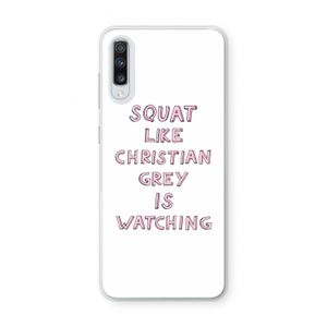 Christian Grey: Samsung Galaxy A70 Transparant Hoesje