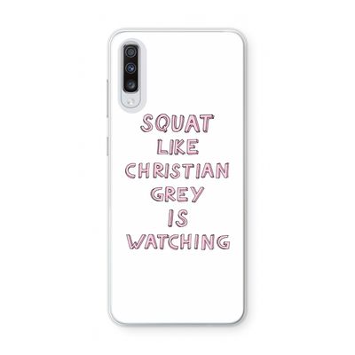 Christian Grey: Samsung Galaxy A70 Transparant Hoesje