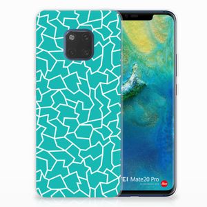 Huawei Mate 20 Pro Hoesje maken Cracks Blue