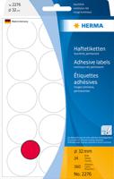 Etiket herma 2276 rond 32mm fluor rood 360st