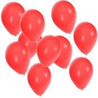 Bellatio Decorations ballonnen - 30x stuks - rood - 27 cm - verjaardag - feestartikelen