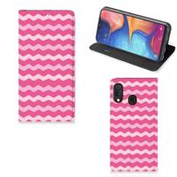 Samsung Galaxy A20e | Hoesje met Magneet | Waves Pink