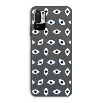 Eyes pattern: Xiaomi Redmi Note 10 5G Transparant Hoesje
