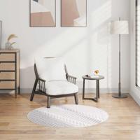 VidaXL Vloerkleed wasbaar anti-slip ø120 cm zwart en wit