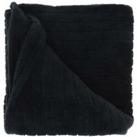 Deken/plaid Jax - zwart - polyester - 150 x 200 cm