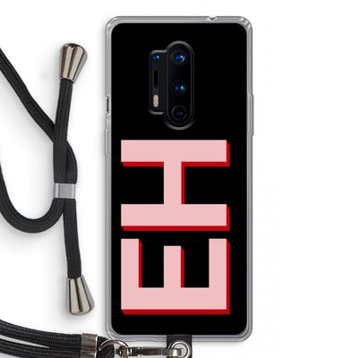 Monogram: OnePlus 8 Pro Transparant Hoesje met koord
