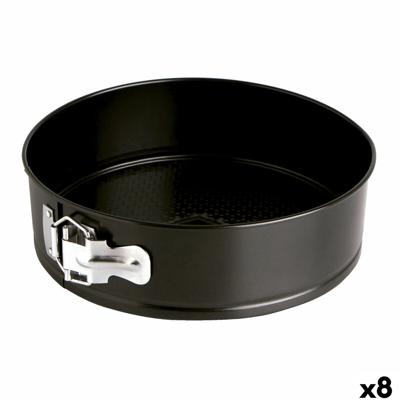 Bakvorm Quid Sweet Grey Zwart Metaal 24 x 6,8 cm (8 Stuks)