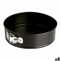 Bakvorm Quid Sweet Grey Zwart Metaal 24 x 6,8 cm (8 Stuks)