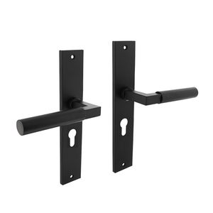 Intersteel Deurklink Bau-Stil op schild met profielcilindergat 55mm mat zwart