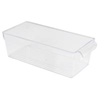 Koelkast/keuken organizer bak - transparant - kunststof - L32 x B15 x H10 cm - groente lade