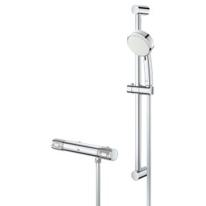 GROHE Grohtherm thermostatische opbouw douchemengkraan met glijstang en handdouche chroom 34836000