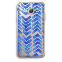 Blauwe pijlen: Samsung Galaxy J3 (2016) Transparant Hoesje