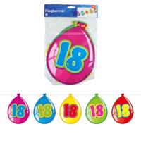 Folat slinger ballon 18 jaar 10 m | 24 stuks