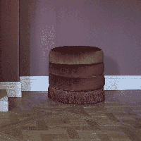 Light & Living Poef 'Tacitu' Velvet, kleur Bordeaux