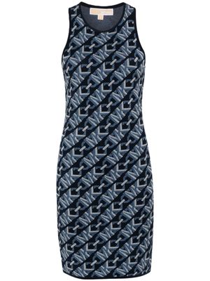 Michael Michael Kors robe sans manches à motif monogrammé - Bleu