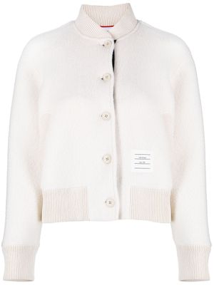 Thom Browne veste bomber à bande tricolore - Blanc