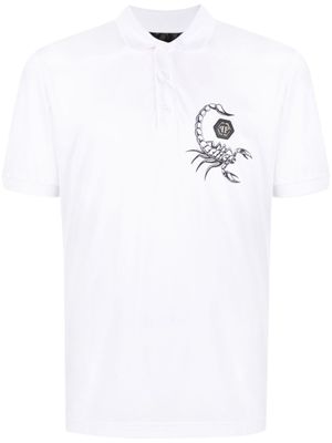 Philipp Plein polo à imprimé graphique - Blanc