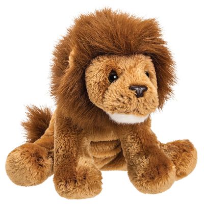 Suki Gifts Pluche knuffeldier Leeuw - bruin - 13 cm - safari thema