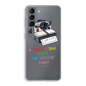 Smile: Samsung Galaxy S21 Transparant Hoesje