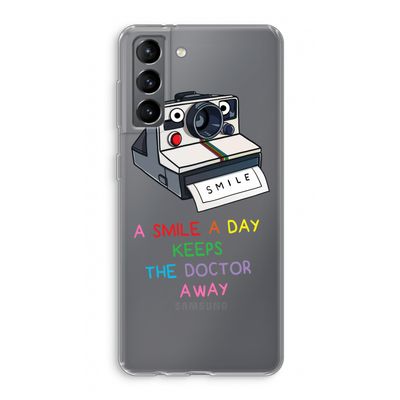 Smile: Samsung Galaxy S21 Transparant Hoesje