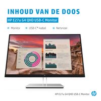 HP E24u G4 LCD-monitor Energielabel D (A - G) 60.5 cm (23.8 inch) 1920 x 1080 Pixel 16:9 5 ms USB-C, USB 3.2 Gen 1, DisplayPort, HDMI IPS LCD - thumbnail