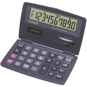 Casio SL-210TE Zakrekenmachine Antraciet Aantal displayposities: 10 werkt op zonne-energie, werkt op batterijen (l x b x h) 73 x 120 x 12.5 mm