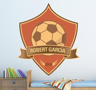 Sticker personaliseer voetbal eigen naam