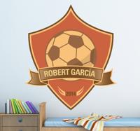 Sticker personaliseer voetbal eigen naam