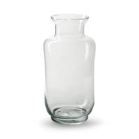 Bloemenvaas Ella - helder transparant - glas - D13 x H26 cm - fles vaas - thumbnail