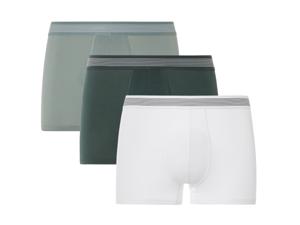 LIVERGY 3 heren boxers (Groen/wit, L)