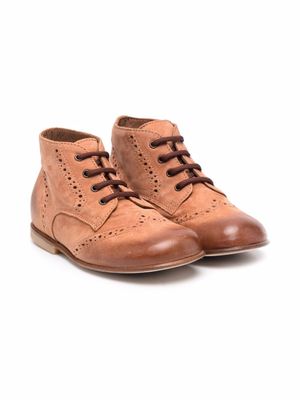 Pèpè bottines à lacets - Marron