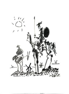 Kunstdruk Pablo Picasso - Don Quixote 60x80cm