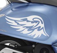 Motorfiets met vleugels motorfietszelfklevende stickers - thumbnail