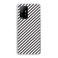 Strepen zwart-wit: Oppo A95 5G Transparant Hoesje