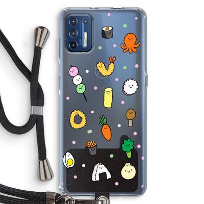 Happy bento friends: Motorola Moto G9 Plus Transparant Hoesje met koord