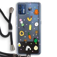 Happy bento friends: Motorola Moto G9 Plus Transparant Hoesje met koord